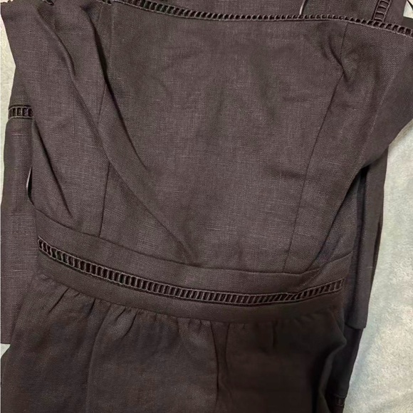 Reformation Everett Linen Dress Black - Picture 5 of 5